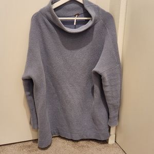 Free People Ottoman Blue Tunic Sweater
